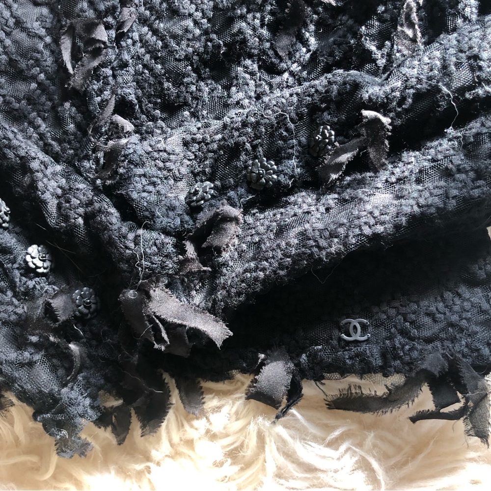 COPY - Chanel 05C black mesh lace jacket skirt suit 36 - Picture 9 of 16